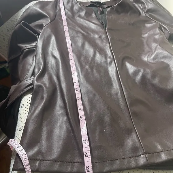 Banana Republic brown vegan leather jacket - Image 8