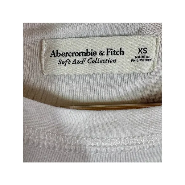 Abercrombie & Fitch Soft AF White Twist Front Long Sleeve Shirt Blouse Size XS - Image 3