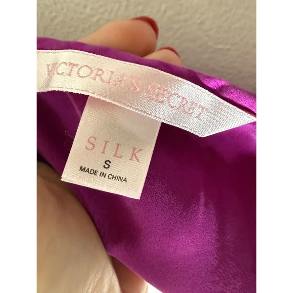 Victoria's‎ secret vintage 2001 silk slip dress magenta Fushia size small - Image 4