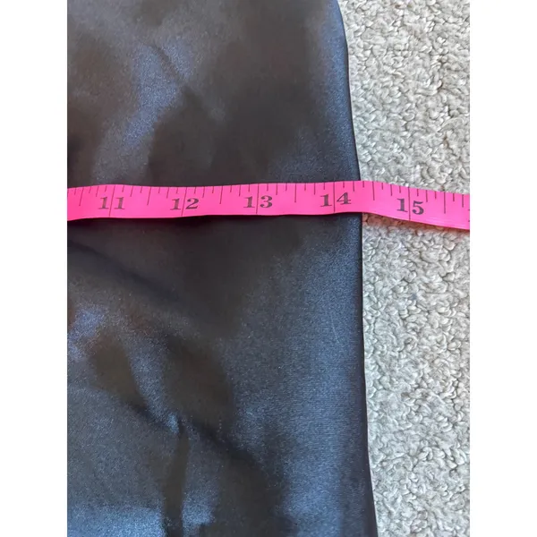 Vintage Y2K‎ Bebe Cowl Neck Slip Dress Med Black Satin Maxi Minimalist Cocktail - Image 6