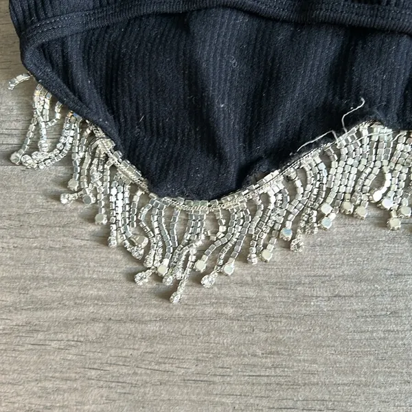 Zara rhinestone trim crop top - Image 7
