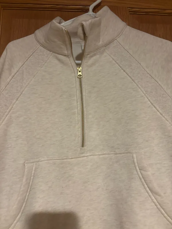 Members Mark Cream and gold quarter zip sweatshirt XXL - Image 2