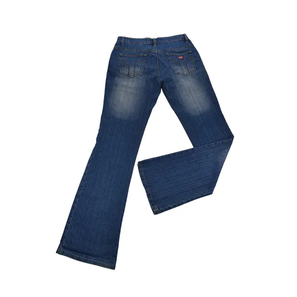 XFN Jeans Womens Blue Embroidered Peacock Lace Sequin Bootcut Denim Pants 27x31 - Image 2
