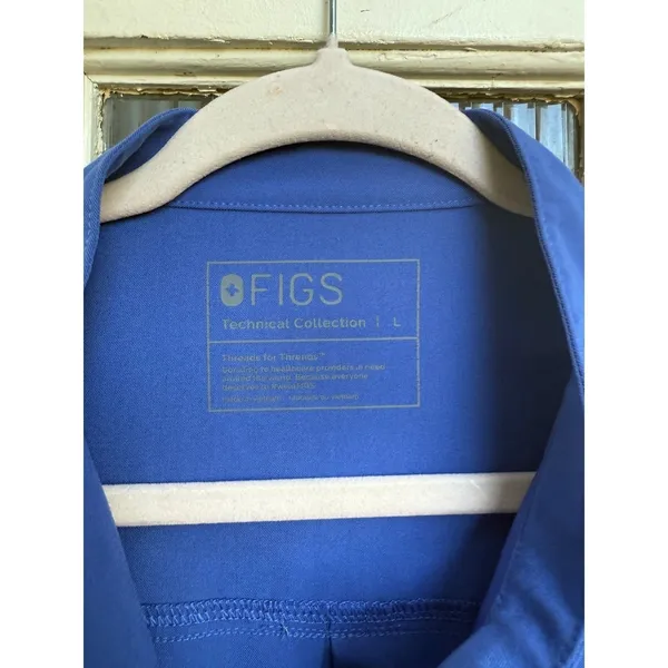 FIGS Rafaela Oversized Scrub Top Denim Blue PO #1660 Women's Size Large - Image 3