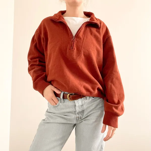 A New Day Rust Half-Zip Pullover - Image 2