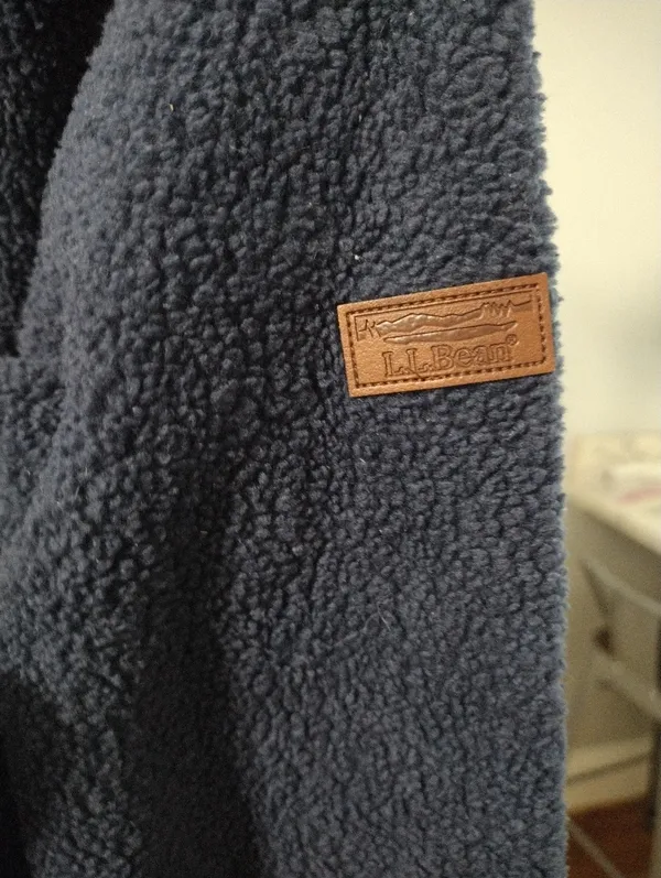 LL bean Navy Fleece Cozy Cottage FunnelNeck - Image 2