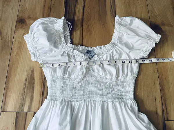 Princess Polly Daniela Mini Dress White Ruffle Size 4 - Image 3