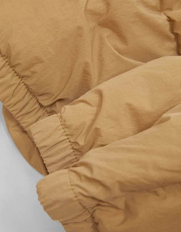 Bershka nwt camel puffer padded jacket - Image 9