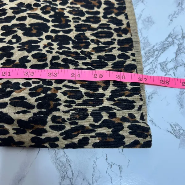 Tory Burch merino wool leopard print v-neck sweater Sz S‎ - Image 6
