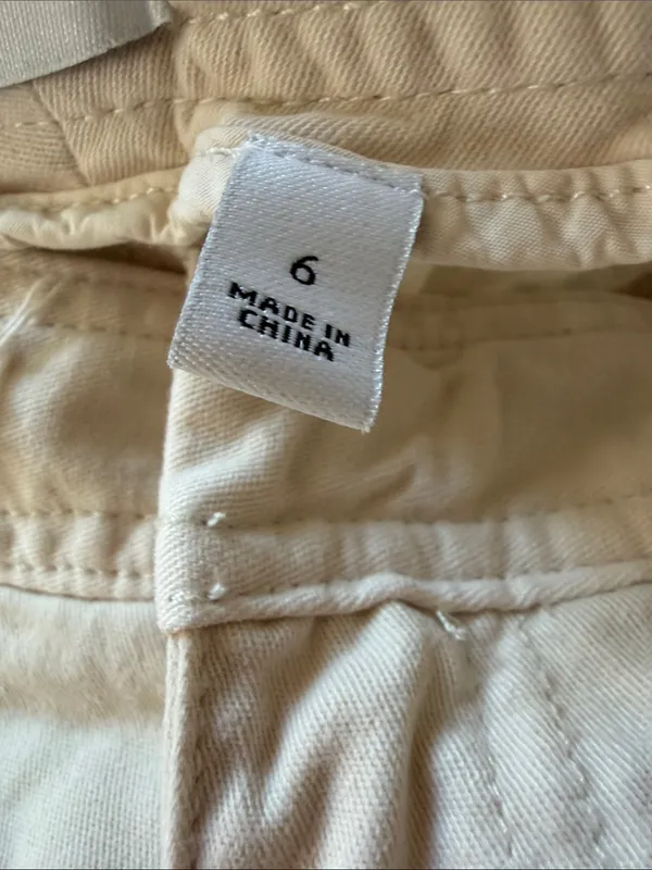 Aritzia Sun-deh Carpenter Utility Pants Cream Ivory Organic Cotton Size 6 - Image 5