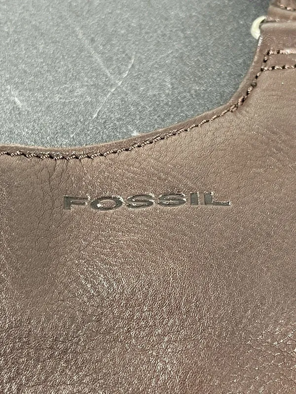 Fossil Soft Genuine Leather Purse Brown Everyday Crossbody Shoulder Bag - Image 10