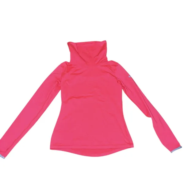 Nike Pro Hyperwarm Funnel Neck Dri-FIT Top Medium Neon Coral - Image 4