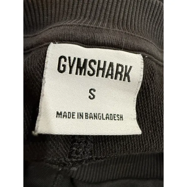 Gymshark Cropped Sweatshirt Black Long Sleeve Logo Gym Activewear Size S‎ - Image 5