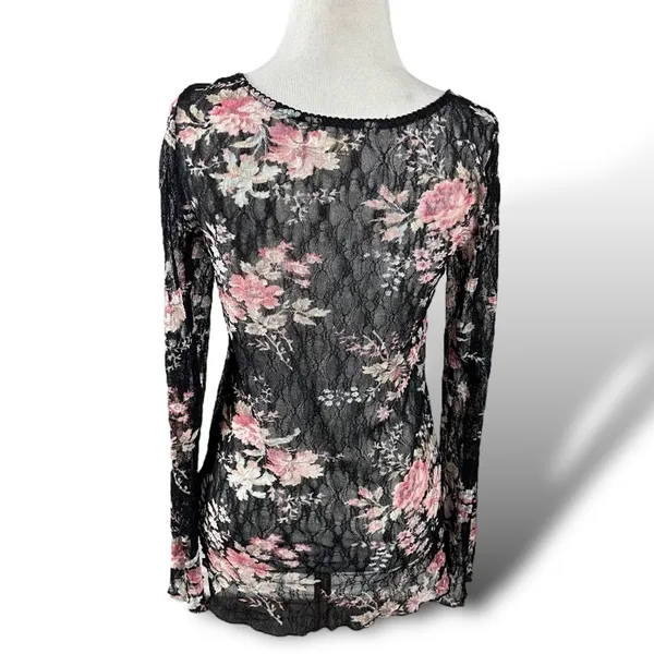 Denim & Supply Ralph Lauren Ethereal Dainty Cottage Floral Lace Y2K Medium - Image 11