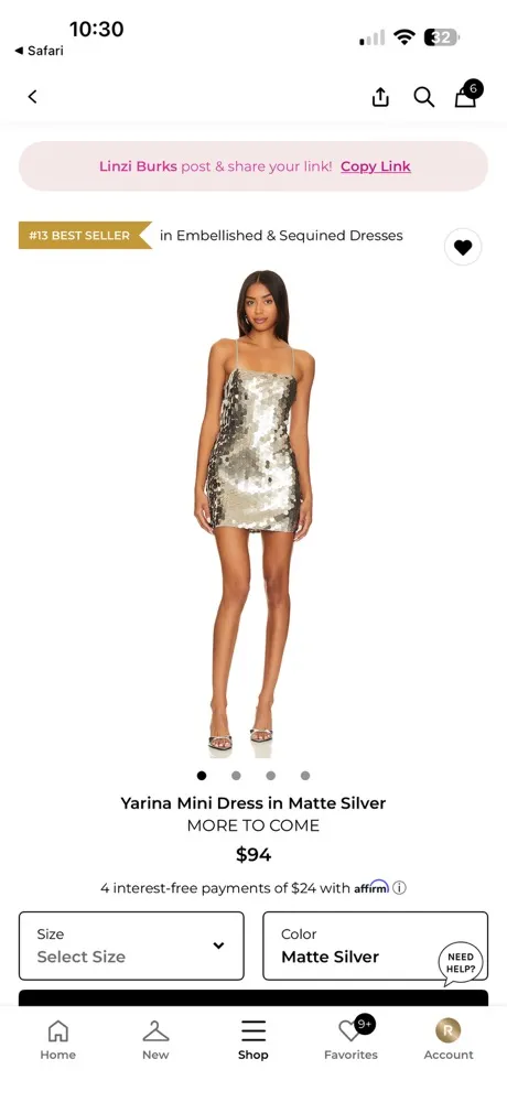More to come dress Silver Size M - Image 5