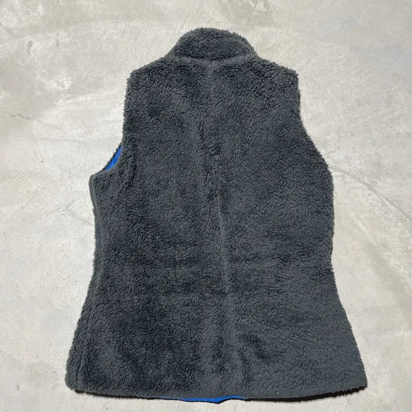 Vtg Patagonia Reversible Fleece Zip Up Sherpa Pile Vest Blue Grey Women's SZ S - Image 6