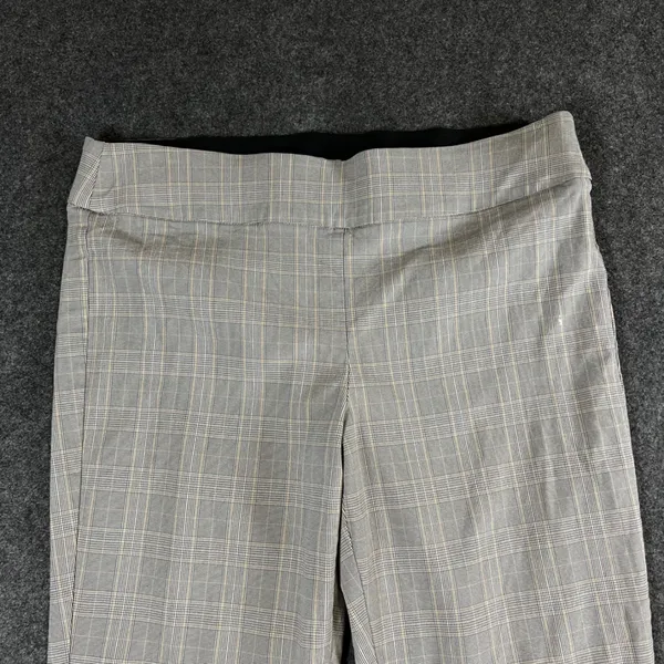 Ophelia Roe Grey Glen Plaid Pull On Dress Pants Womens Medium Business Casual - Image 8