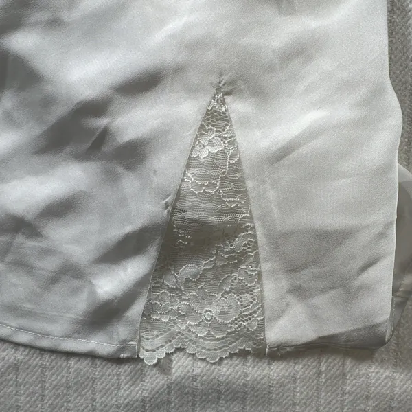 Princess Polly Snowbird Mini Dress White Satin Cupped Lace Trim NWT Size 2 - Image 11