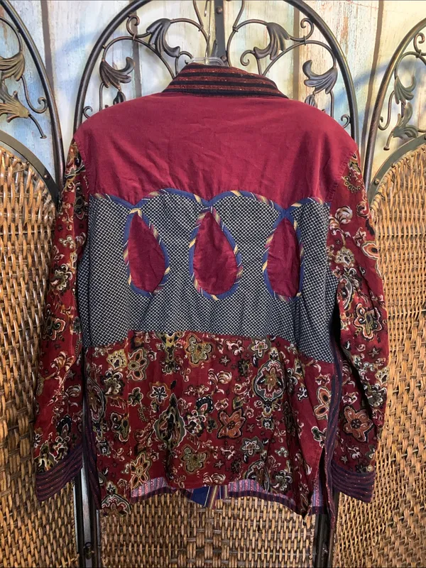 Vintage Koos of Course! Corduroy Patchwork 100% Cotton Top - Image 5