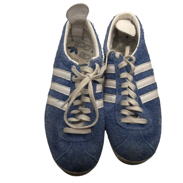 adidas Sneakers Size 5.5 Blue Classic Athletic Casual Shoes - Image 3