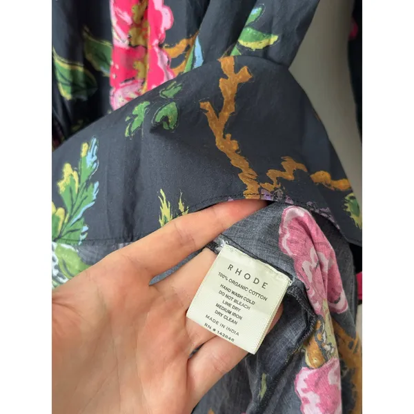 Rhode XS Jenny Mini Dress in Black Floral - Image 6