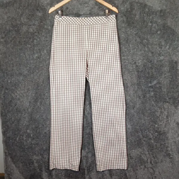 J. McLaughlin Cabana Gingham Side Zipper Closure Stretchy Womens Pants Sz 6 - Image 3