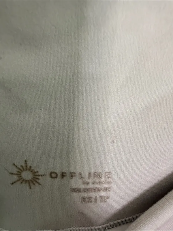 Aerie High-Waist Flared Shorts in Light Cream - Image 2