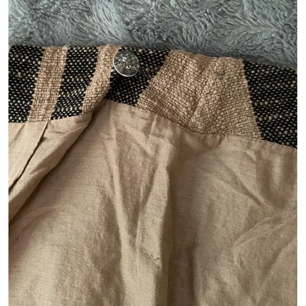 Free People Wrap Mini Skirt M Brown Stripe Asymmetrical Boho Cottage Festival - Image 11