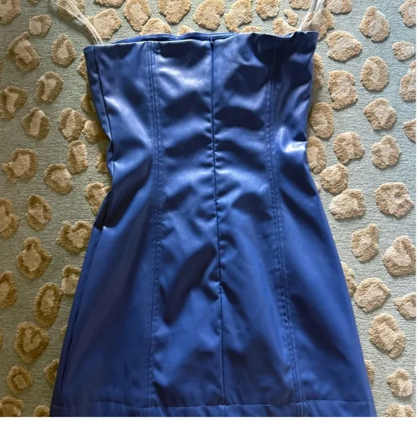 Princess Polly leather blue dress  - Image 3