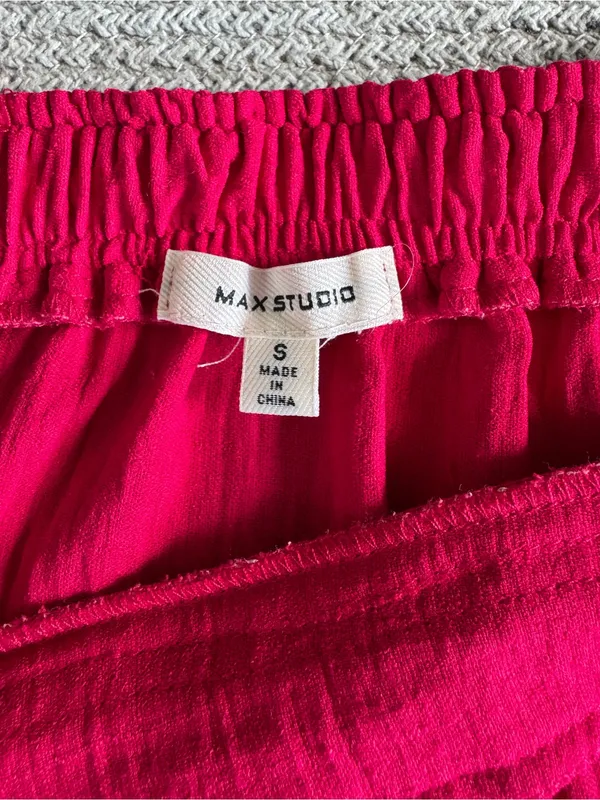 Max Studio Red Tiered Maxi Dress Size Small - Image 5