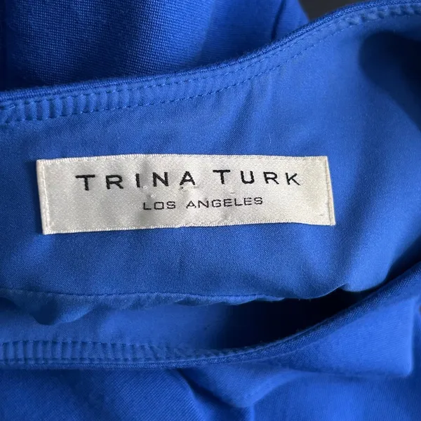 Trina Turk‎ Fit And Flare Party Dress Blue 4 - Image 7