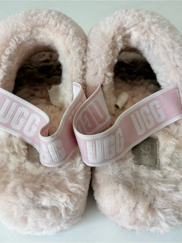 UGG Fluff Yeah Slide Women's Sheepskin Slipper Sandals Light Pink Size 9 - Image 6