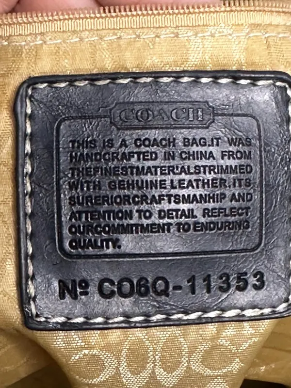 Vintage Large Coach Black Gallery Tote - Image 3