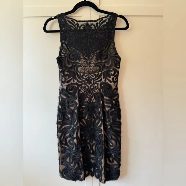 Sue Wong Lace Black Cocktail Dress Above‎ Knee Size 2 - Image 9
