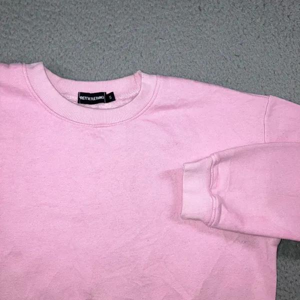 Pastel Baby Pink Sweatshirt S Oversized Coquette Soft Girl Boxy Barbiecore Comfy - Image 2