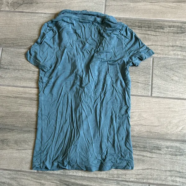 Skims blue button front shirt sleeve pajama top - Image 5