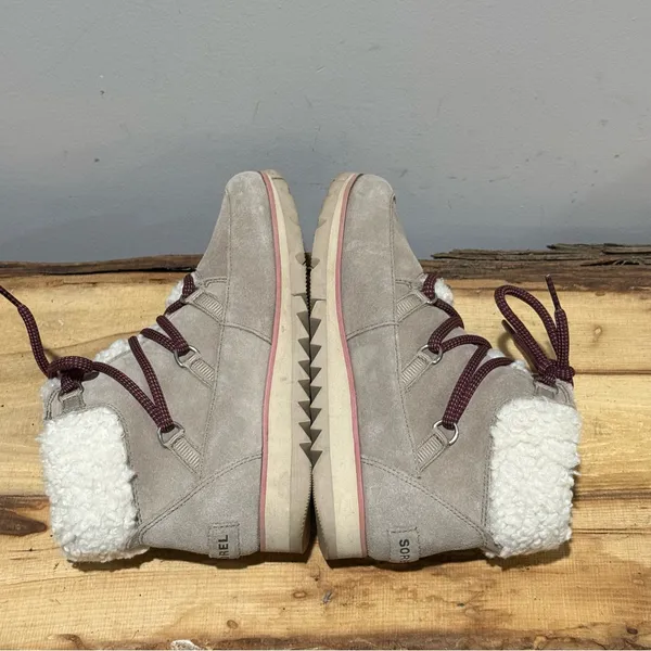 SOREL HARLOW WATERPROOF LACE COZY ANCIENT‎ FOSSIL Size 7 A48 - Image 9