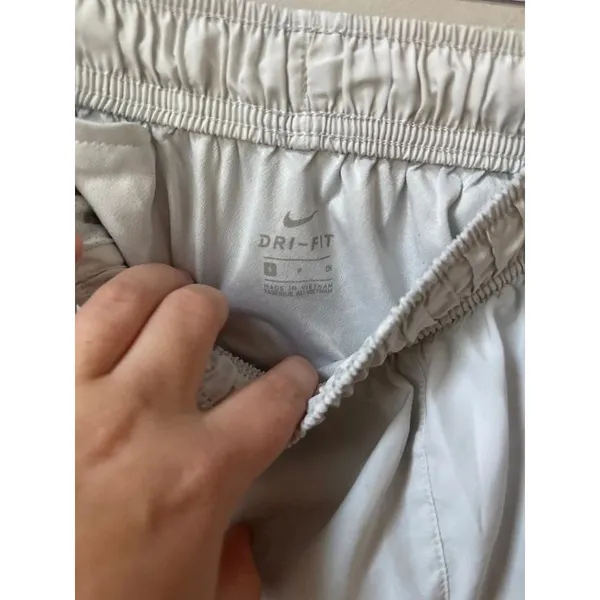 Nike Dri-FIT Tempo Running Shorts White Gray - Image 3