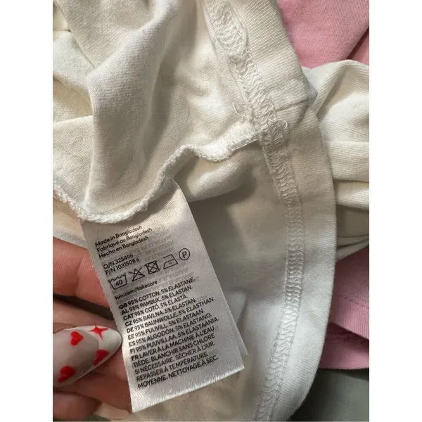 H&M white crop top long sleeve size XS - Image 3