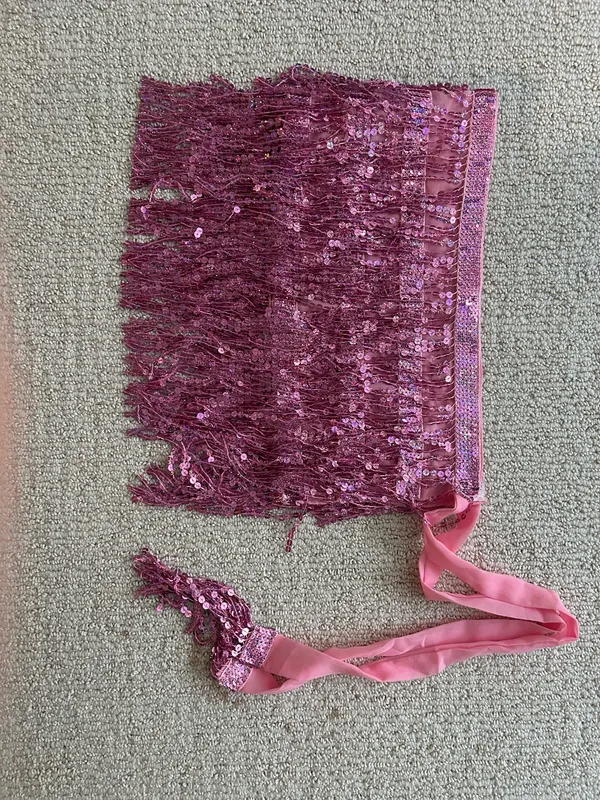 Amazon Pink Fringe Skirt - Image 3
