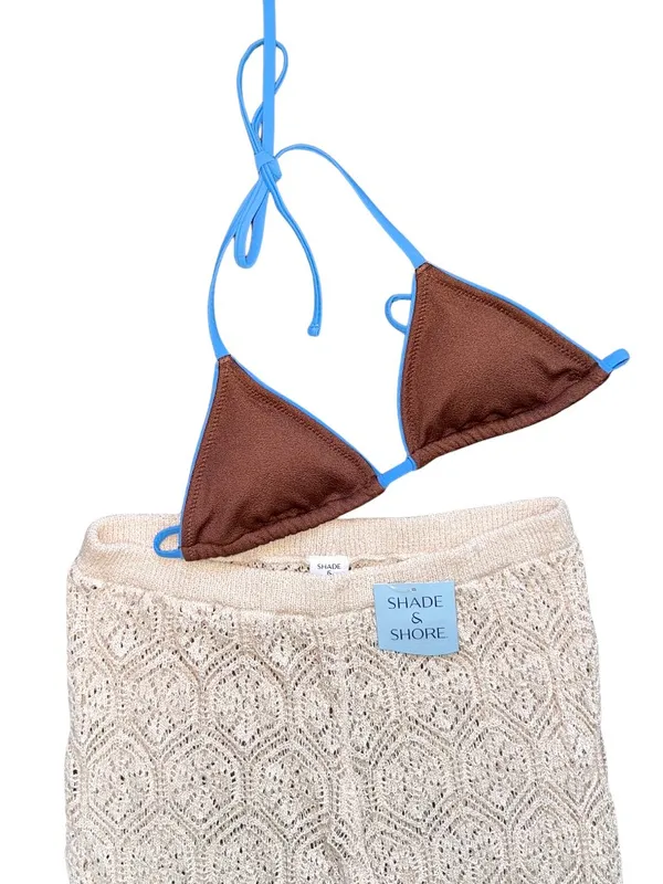 NWT Shade & Shore Crochet Cover Up Pants Set Boho Beach Vacation Medium - Image 3