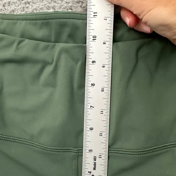 CRZ Yoga High Rise Biker Shorts Green Athletic Athleisure Women's Medium - Image 7