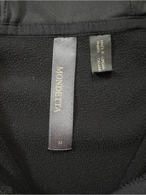 Mondetta Zip Up Performance High Neck Hoodie Sweatshirt Black Medium - Image 6