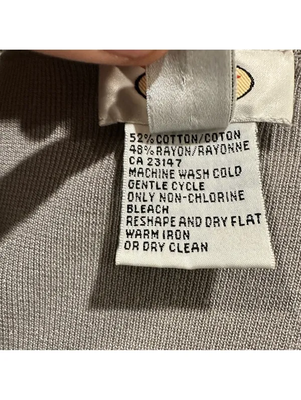 Talbots Light Gray Cotton Rayon Button Cardigan Sweater Size M - Image 11
