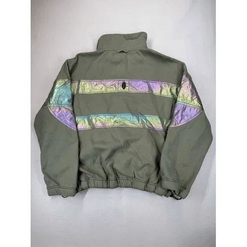 Free People Movement Women's Away We Go Half Zip Sage Stone Medium NEW ** $128 - Image 4