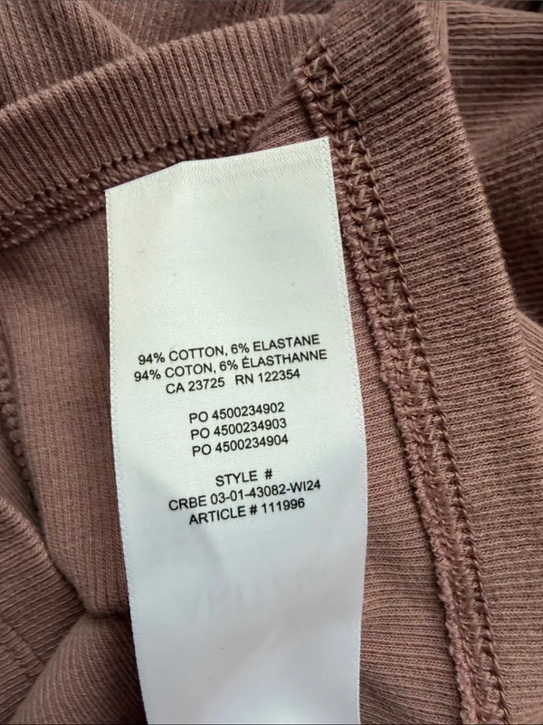 Aritzia TNA Homestretch mauve square neck long sleeve top - Image 4