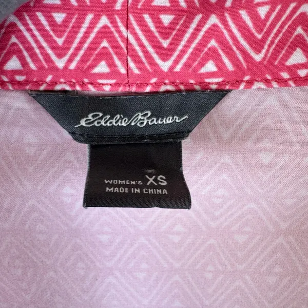 Eddie Bauer Pink White Lightweight‎ Sleeveless Collared Pullover Polo Size XS - Image 4