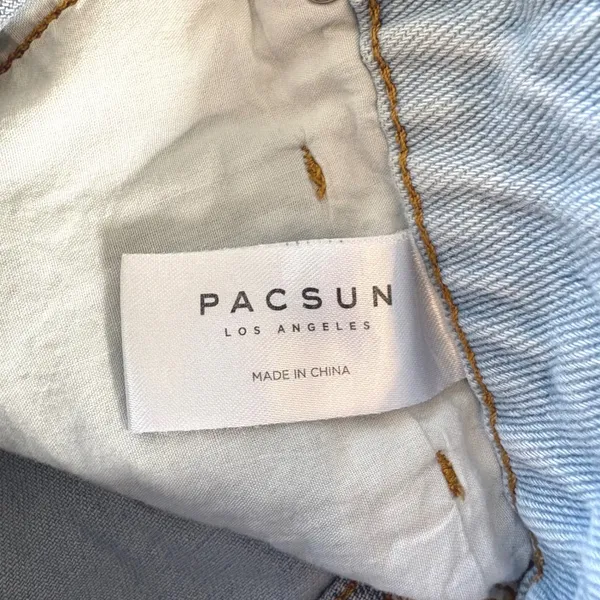 PacSun Patchwork Mom Short‎ Women 24 Colorblock High Rise Cotton Denim Festival - Image 5