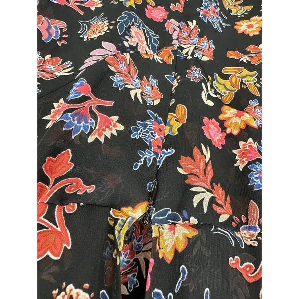 Anthropologie HD In Paris Varina Black Floral Sheer Maxi Dress Womens 4 OB483345 - Image 10