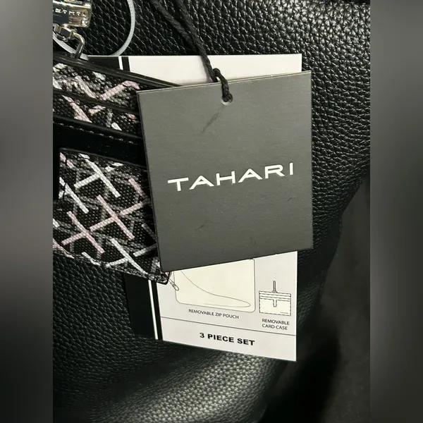 Tahari 3 PC Commuter Multi Compartment Tote Bag Set Purse NWT - Image 4